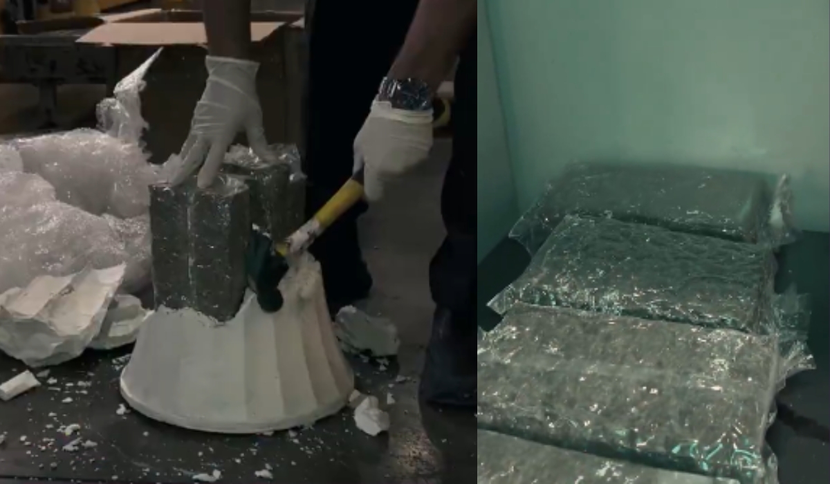 Customs Detects 2kg of Marijuana in Gypsum Decor Parcel
